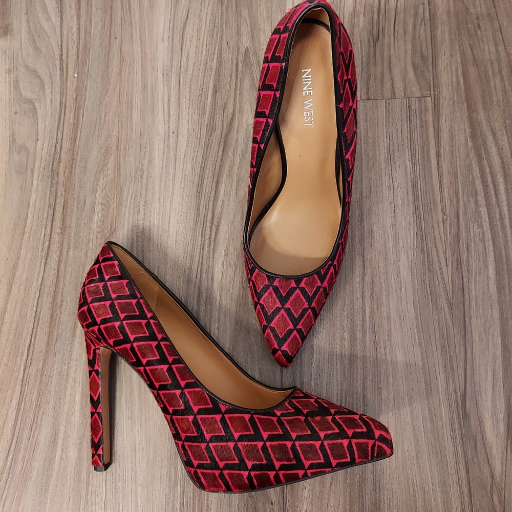 Nine west fur heels